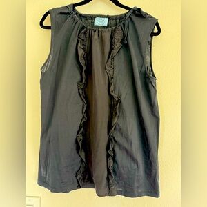 Prada: Ruffled front , sleeveless top